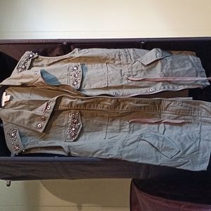 Long Olive Green Vest